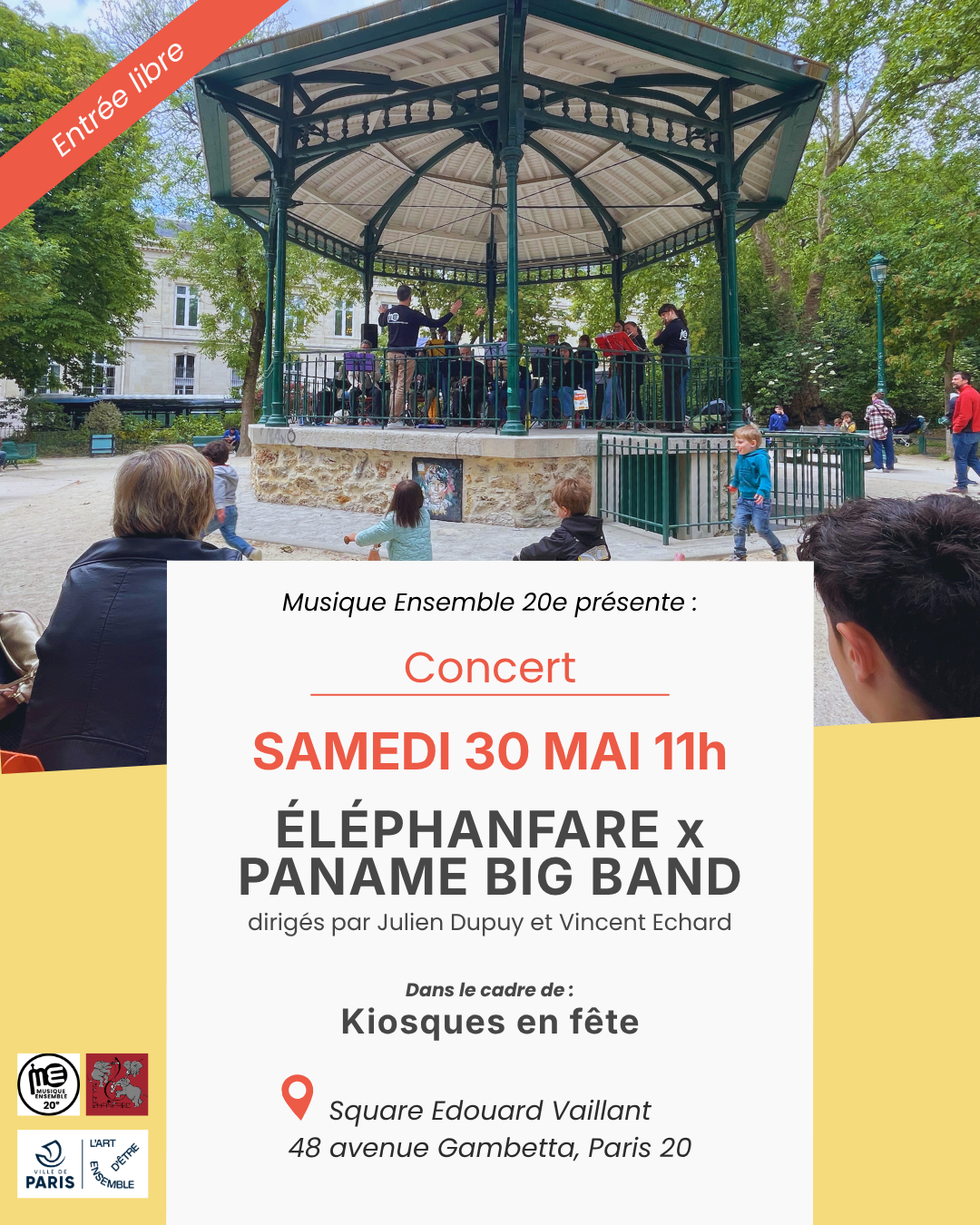 CONCERT - KIOSQUES EN FÊTE // PANAME BIG BAND X ÉLÉPHANFARE