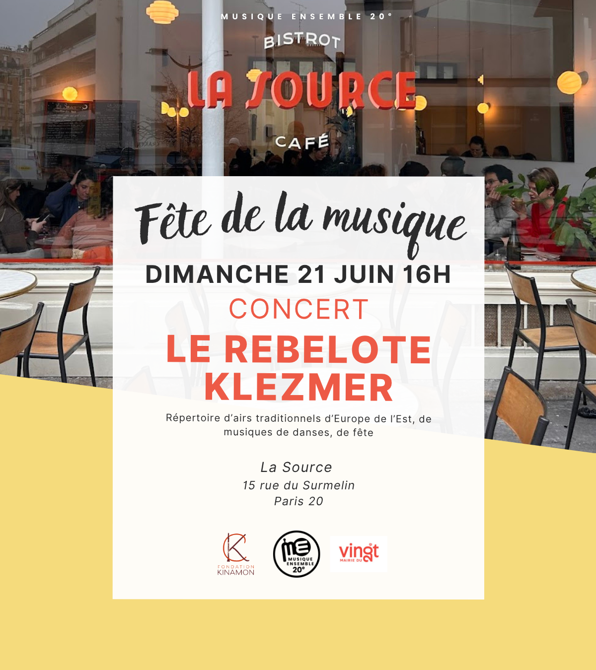 FÊTE DE LA MUSIQUE - REBELOTE KLEZMER